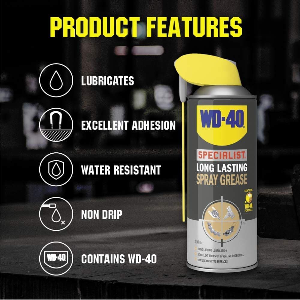 Wd 40 Specialist Range Long Lasting Spray Grease Chain And Gear